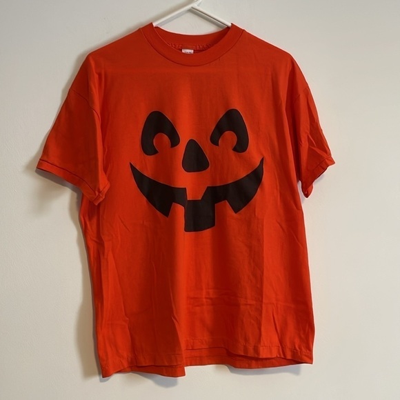 Retro Halloween VTG Pumpkin T-Shirt XL Orange Black Single Stitch Costume Spooky - Picture 2 of 16